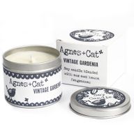 Szójagyertya Fémdobozban- Vintage Gardénia/200g, ajándékcsomagolás