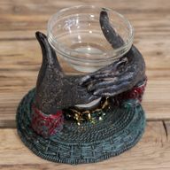 Antik Stílusú Buddha - "Om Kezek" Aromalámpa