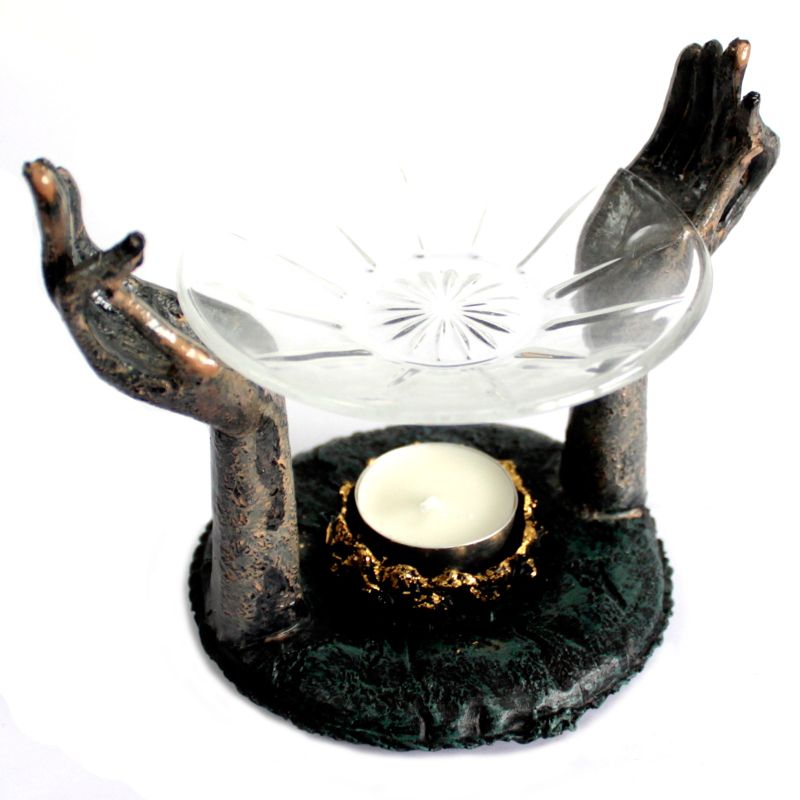 Antik Stílusú Buddha - "Om Kezek" Aromalámpa
