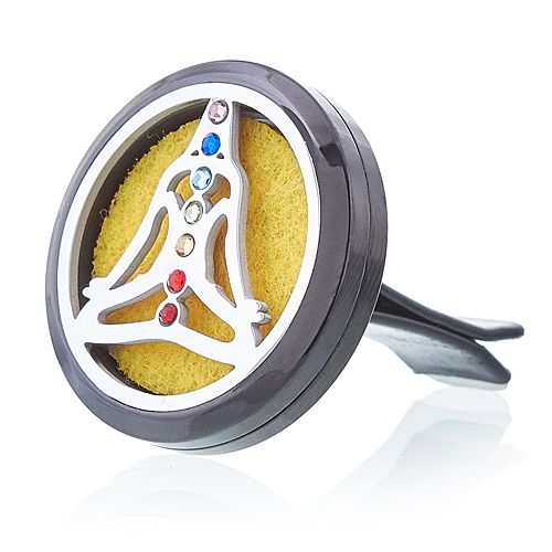 Autós Aroma Diffúzor - Pewter Yoga Chakra - 30mm