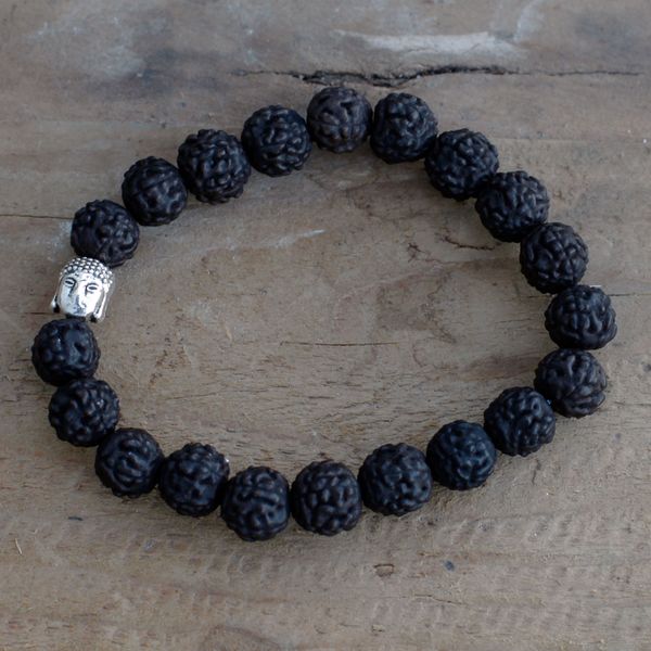 Rudraksha Mala Karkötő - Sötét