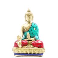 Bronz Buddha Szobor - Letett Kezek - 11.5 cm