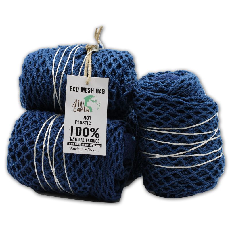 Pamut és Juta Hálótáska - Denim