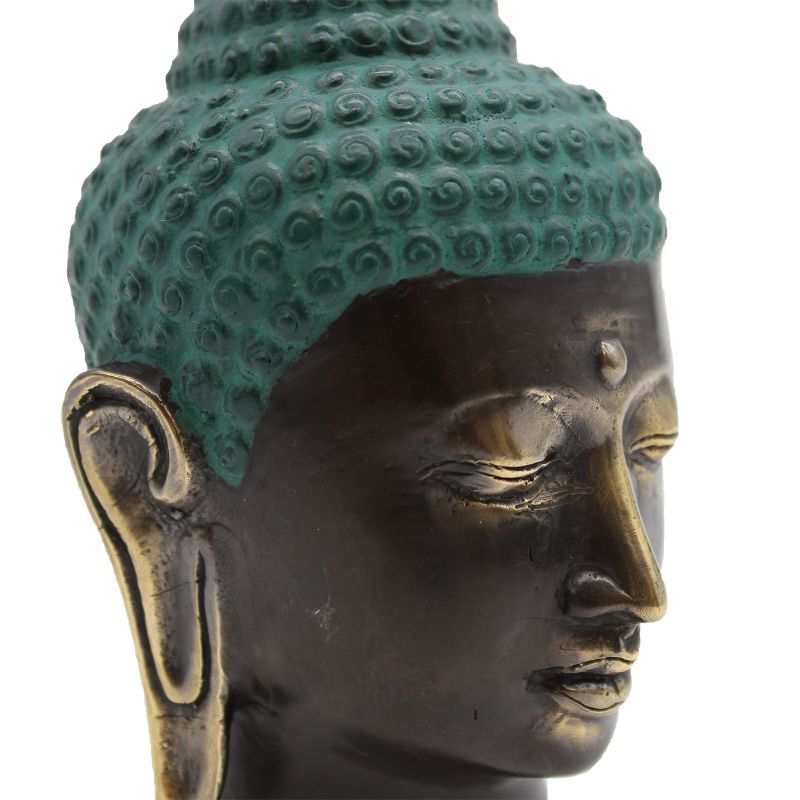 Nagy Antik Bronz Buddha Fej