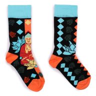 Hop Hare Socks - Blue Buddha & Lotus S/M