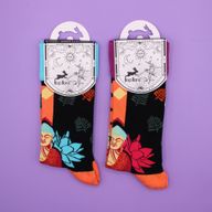 Hop Hare Socks - Blue Buddha & Lotus S/M