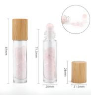 Roll-on üvegcse 5ml - Rózsakvarc, bambusz kupak
