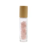 Roll-on üvegcse 5ml - Rózsakvarc, bambusz kupak