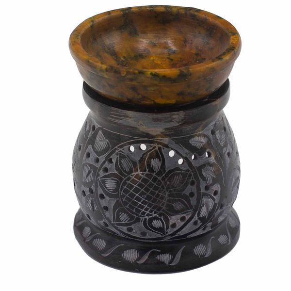 Szappankő Aromalámpa 10cm - Mandala Virág