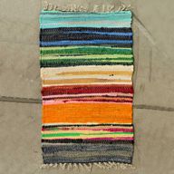 Kicsi Rongyszőnyeg - 50x90cm - Szivárványos
