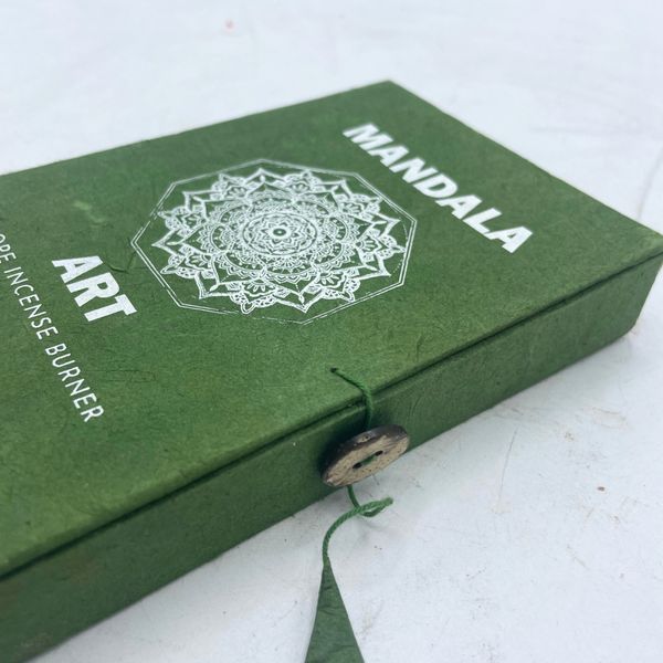 Kötél füstölő készlet tartóval - Mandala virág