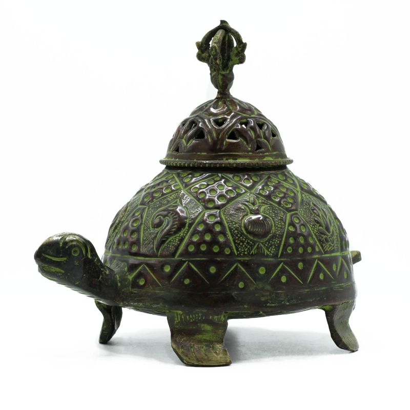 Réz Verdigris Tibeti Égető - Teknős