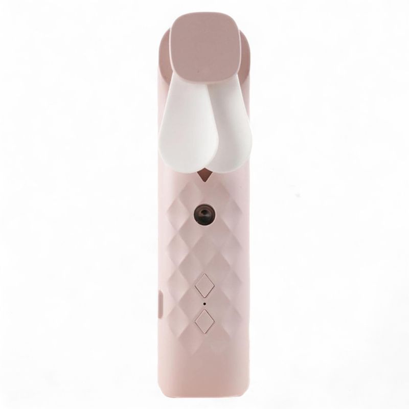 Rózsaszín Mini Párásító Ventilátor - USB töltés