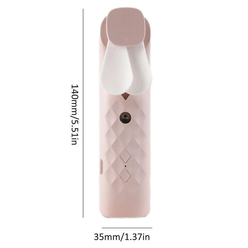 Rózsaszín Mini Párásító Ventilátor - USB töltés