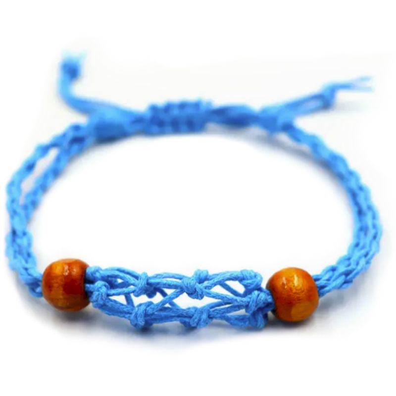 Drágakő Karkötőzsinór 20-28cm - Kék