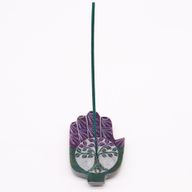 Szappankő Közepes Hamsa Füstölő Állvány 13x9cm -  Életfa