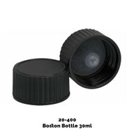 Fekete Műanyag Kupak Boston Jantár Üveghez (30ml & 60ml)