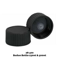 Fekete Műanyag Kupak Boston Jantár Üveghez (230ml & 500ml)