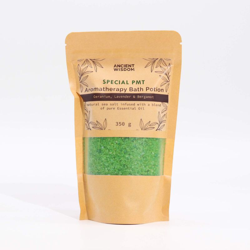 Aromaterápiás Fürdősó Papír Csomagolásban 350g - PMS tünetek enyhítésére
