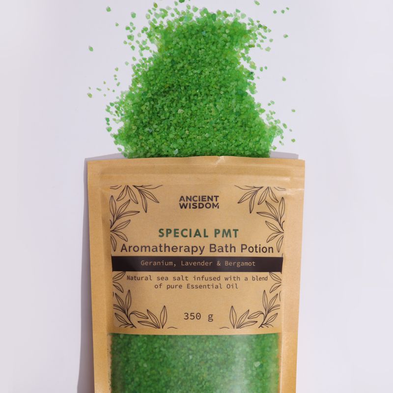 Aromaterápiás Fürdősó Papír Csomagolásban 350g - PMS tünetek enyhítésére