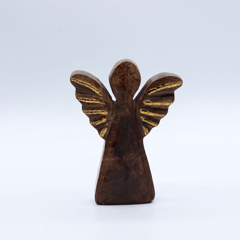 Kicsi Mangófa Angyal - Arany Dekor - 12cm