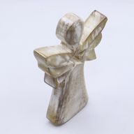 Mangófa Angyal - Fehér Súrolt - Csillaggal - 18cm