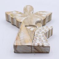Mangófa Kettős Angyal - Fehér Súrolt - 15cm