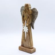 Nagy Mangófa Angyal Vas Szárnyakkal - Béke - 30cm