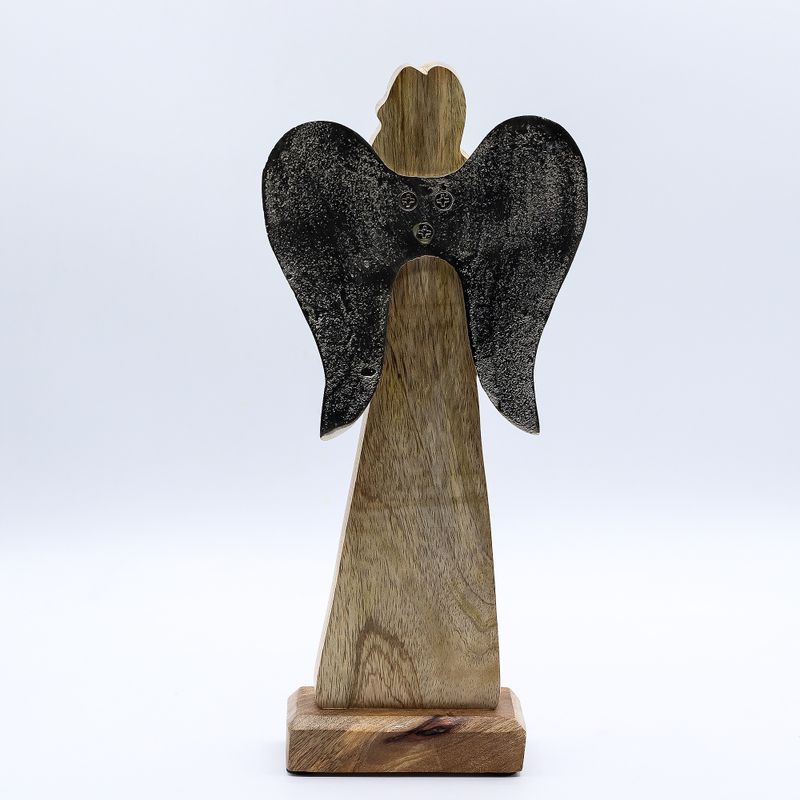 Nagy Mangófa Angyal Vas Szárnyakkal - Béke - 30cm