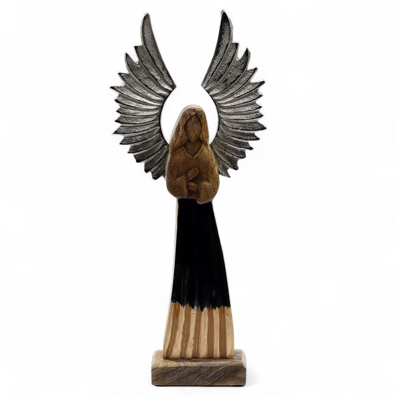 Nagy Mangófa Angyal Vas Szárnyakkal - Őrző - 40cm