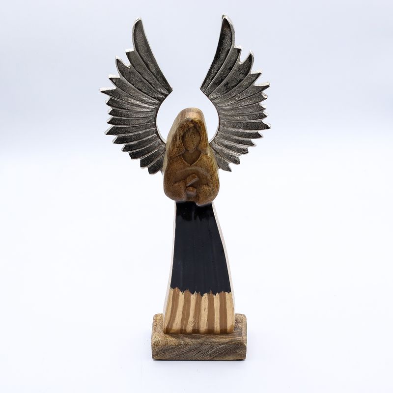 Nagy Mangófa Angyal Vas Szárnyakkal - Őrző - 40cm