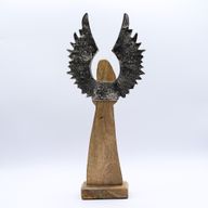 Nagy Mangófa Angyal Vas Szárnyakkal - Őrző - 40cm