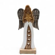 Nagy Mangófa Angyal Vas Szárnyakkal - Csillag - 30cm