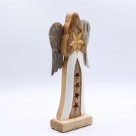 Nagy Mangófa Angyal Vas Szárnyakkal - Csillag - 30cm