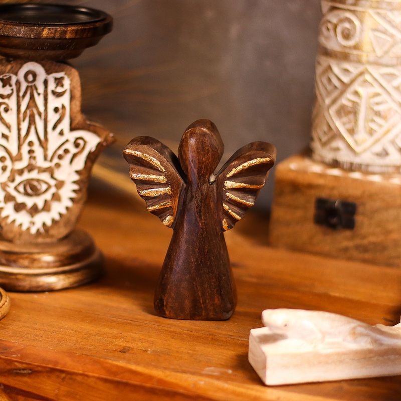 Kicsi Mangófa Angyal - Arany Dekor - 12cm