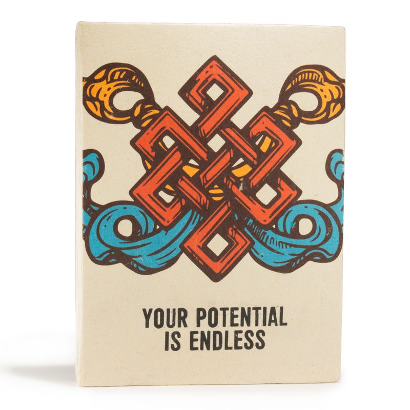 Nagy Lokta Papír Napló - Inspiráció (21x15cm) - 45 oldal - Your Potential - könyvjelzővel