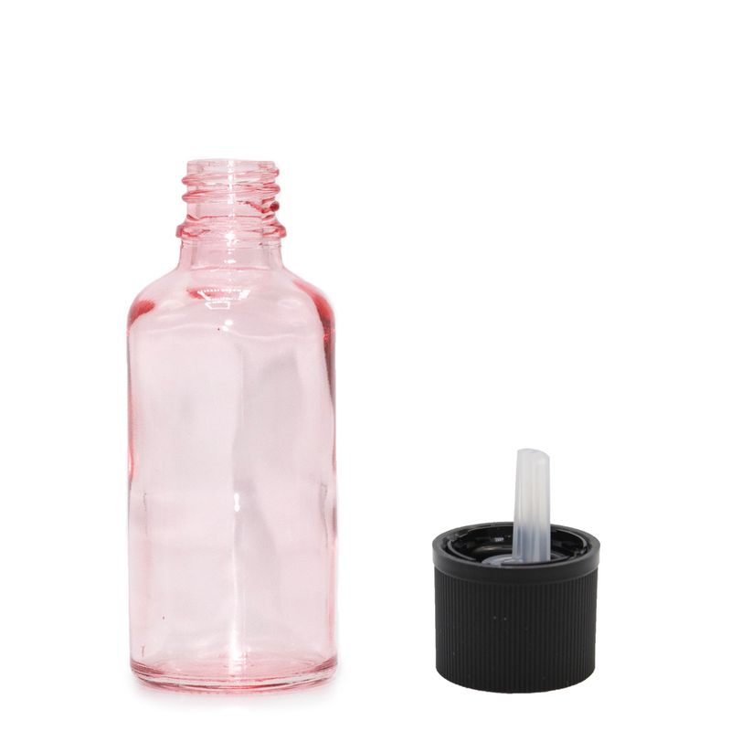 30ml Rózsaszínű Csepegtetős Palack Gyerekzáras Kupakkal