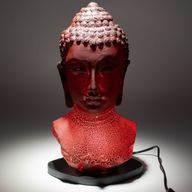 Buddha lámpa – repedezett hatás, láva– ovális talp