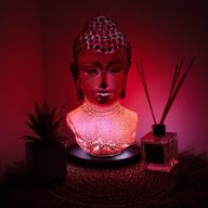 Buddha lámpa – repedezett hatás, láva– ovális talp
