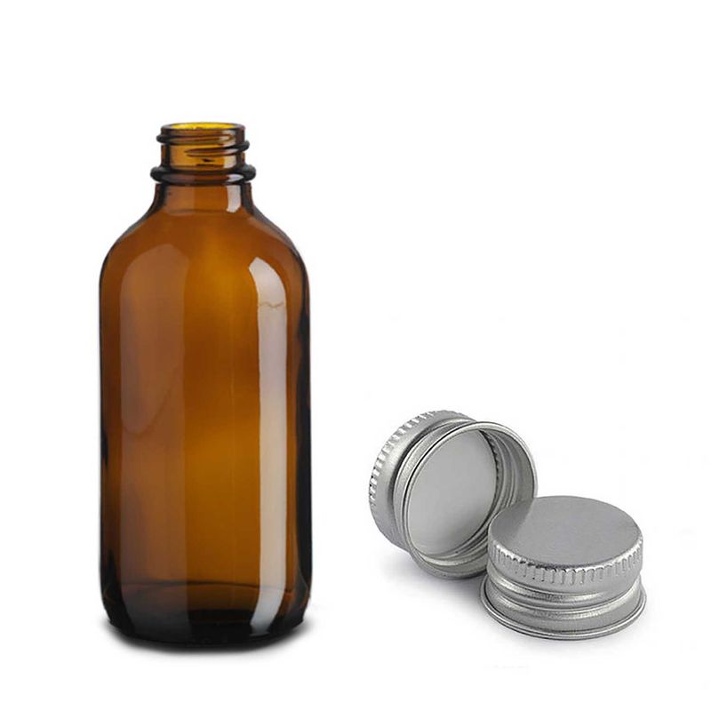 120ml Jantár Boston Üveg Alumínium Kupakkal