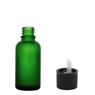 10ml Matt Zöld Csepegtetős Palack Gyerekzáras Kupakkal