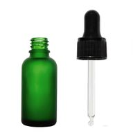10ml Matt Zöld Csepegtetős Palack Fekete Pipettával
