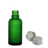 30 ml Matt Zöld Csepegtetős Palack with Alumínium Kupakkal