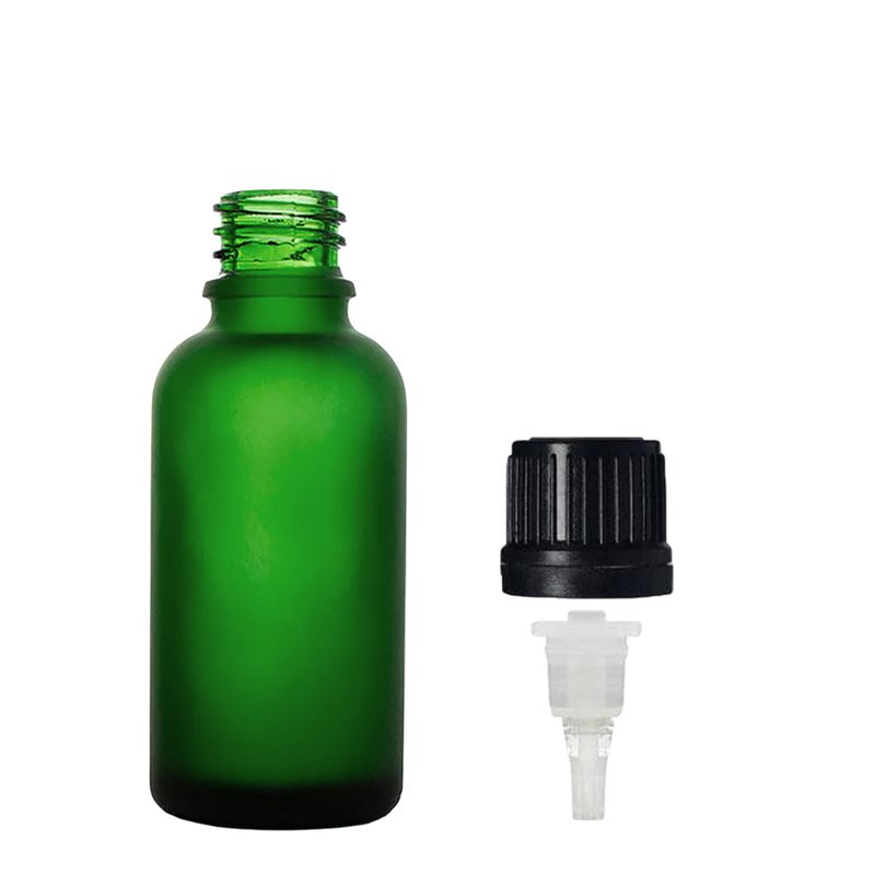 110× 30 ml Matt Zöld Csepegtetős Palack Kupakkal