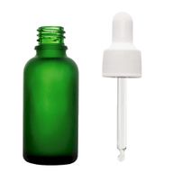 50 ml Matt Zöld Csepegtetős Palack Fehér Pipettával