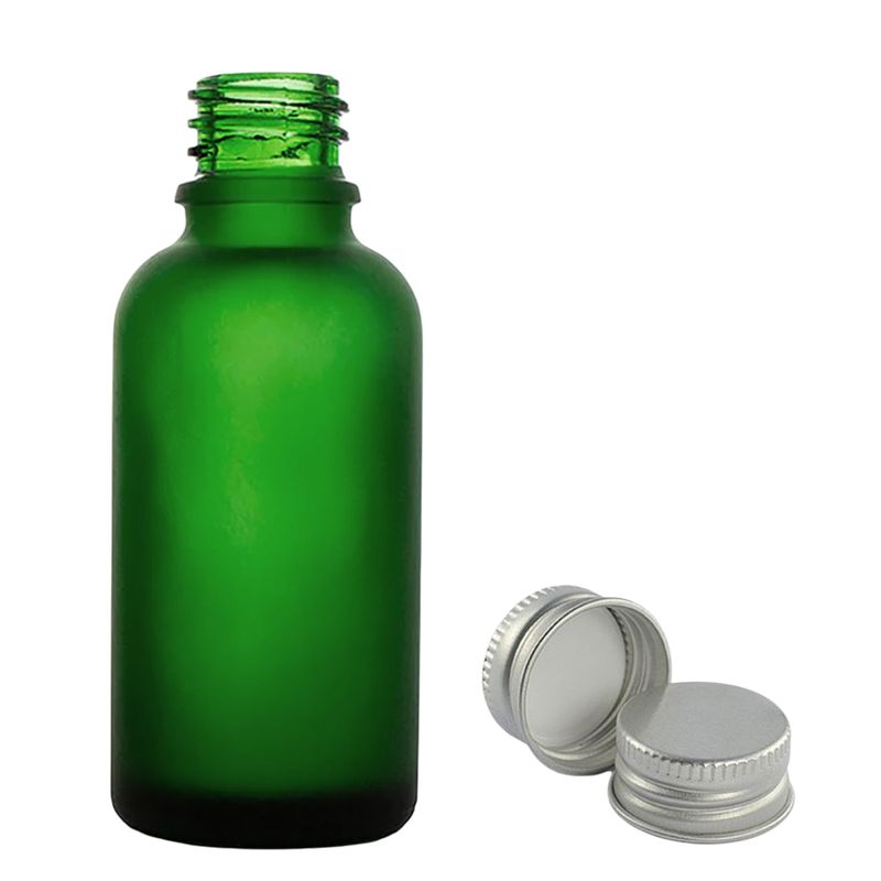 100 ml Matt Zöld Csepegtetős Palack with Alumínium Kupakkal
