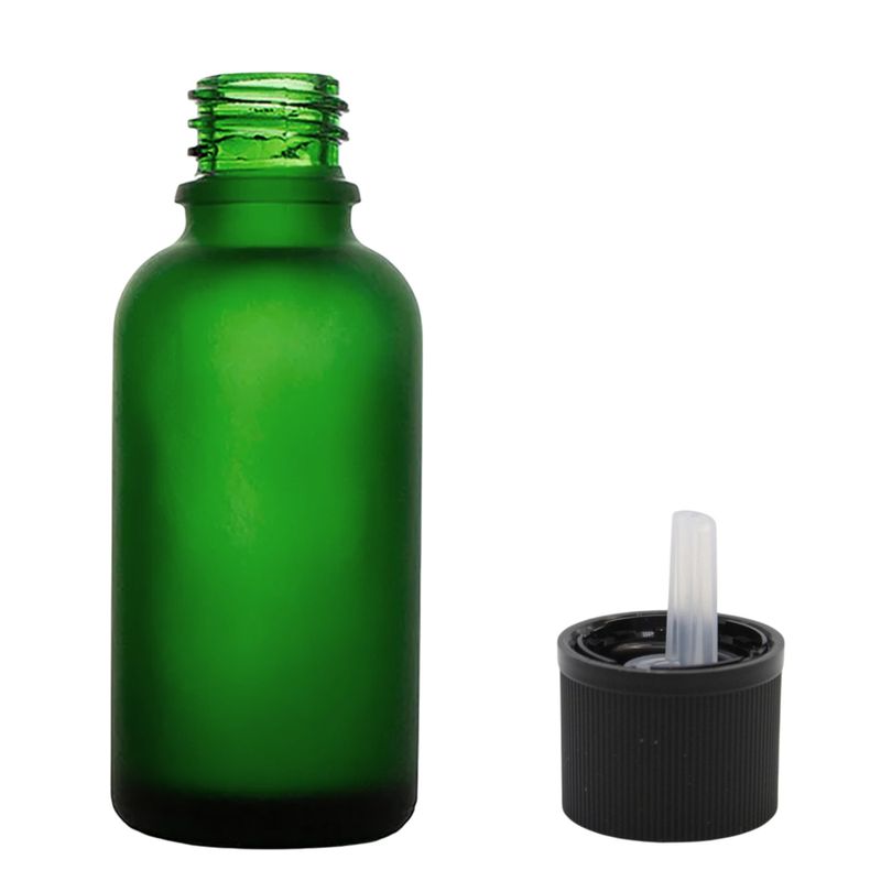 100 ml Matt Zöld Csepegtetős Palack Gyerekzáras Kupakkal