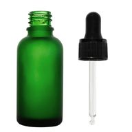 100 ml Matt Zöld Csepegtetős Palack Fekete Pipettával