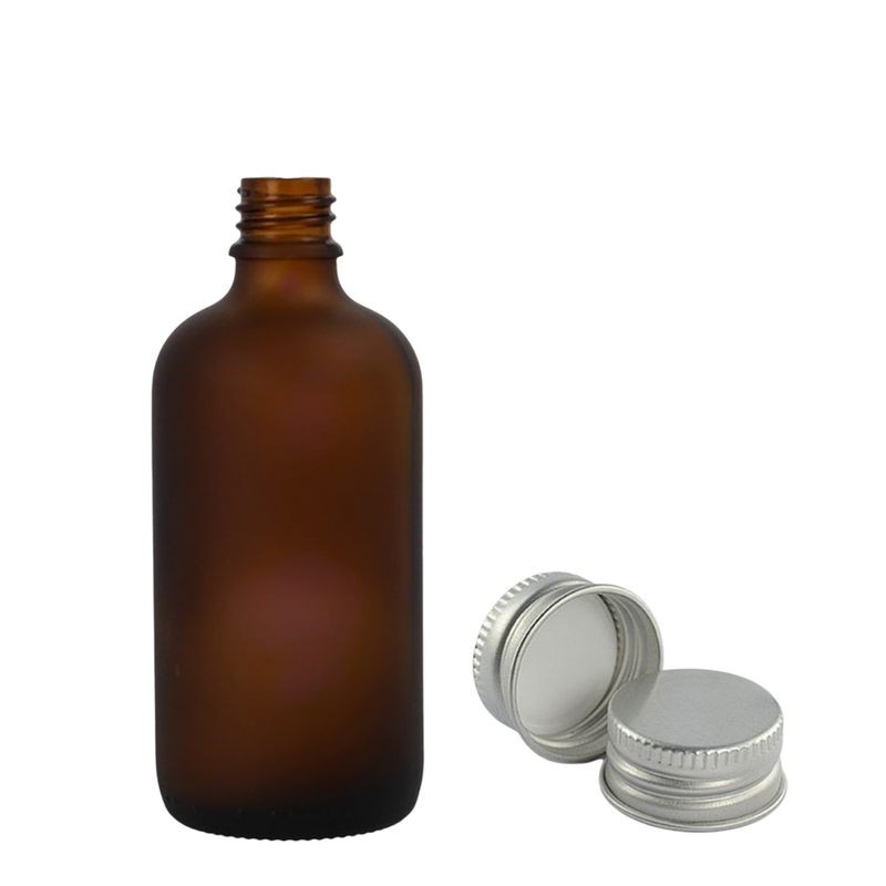 30 ml Matt Barna Csepegtetős Palack with Alumínium Kupakkal