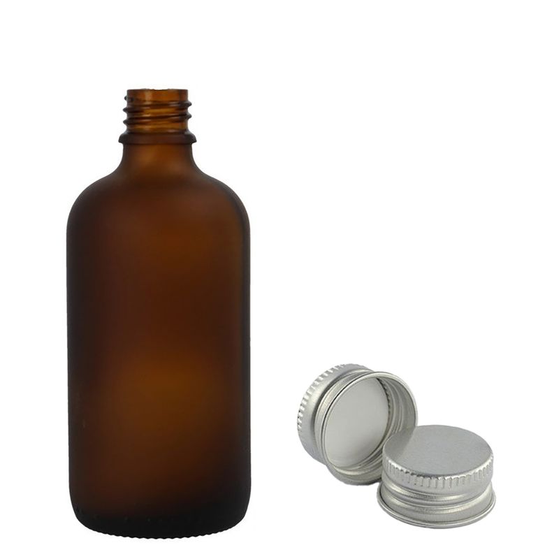 50 ml Matt Barna Csepegtetős Palack with Alumínium Kupakkal